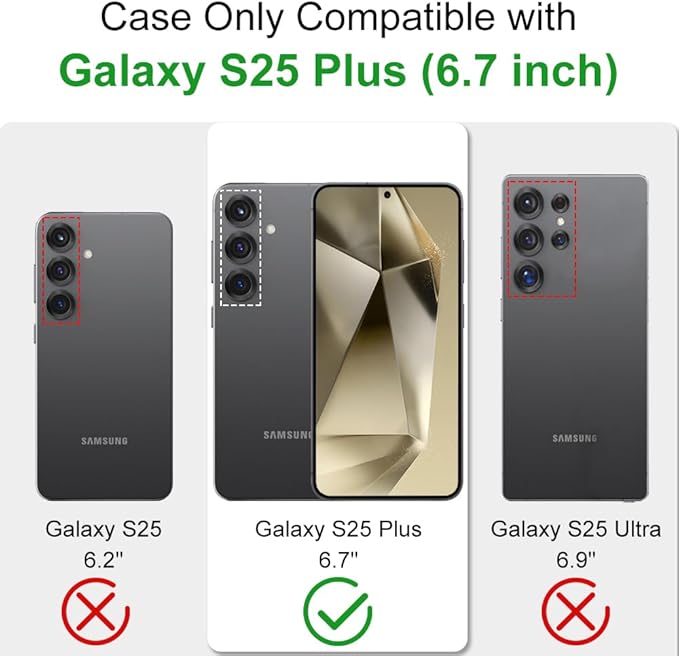 for Samsung Galaxy S25 Plus/S25+ Case, Skin-Friendly Matte S25 Plus Phone Case Fits for Magsafe, Color Hybrid Translucent PC Cover, Anti-Slip TPU Shockproof Galaxy S25+ Case (Dark Purple)