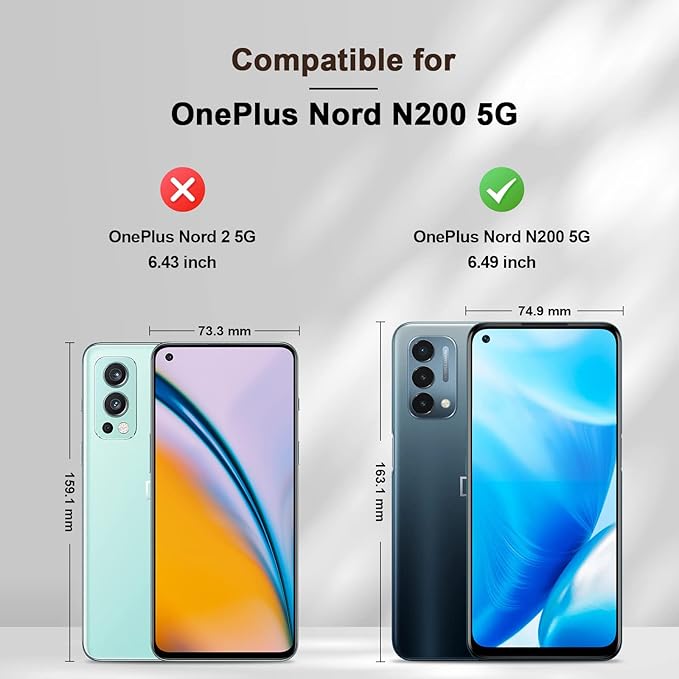 Jasonyu Flip Wallet Case for OnePlus Nord N200 5G,Leather Magnetic Folio Cover with Card Holder,Kickstand - TPU Shockproof Durable Protective Phone Case,Brown