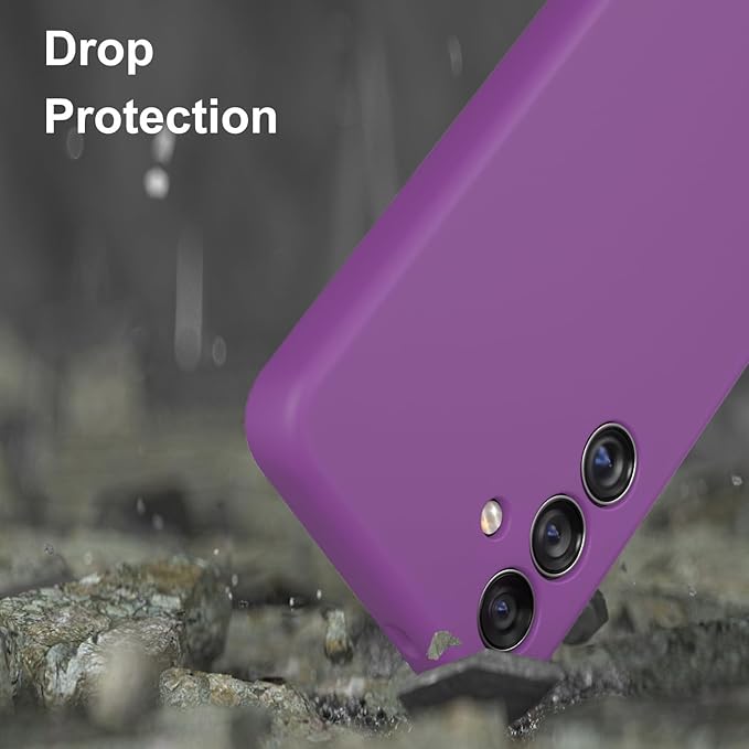 E Segoi Designed for Galaxy S24+Plus Case, Liquid Silicone Gel Rubber Shockproof Case Soft Microfiber Cloth Lining Cushion Compatible with Galaxy S24 Plus 5G 6.7 inch (Amethyst, S24 Plus - 6.7")
