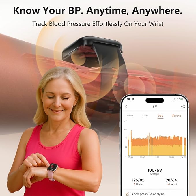 MorePro Smart Watch for Women Men (Make/Answer Call), 1.85" Smartwatch with 24/7 Heart Rate & Blood Pressure Monitor, Blood Oxy-gen Sleep Tracking, 120+ Sports Fitness Trackers for iPhone Android