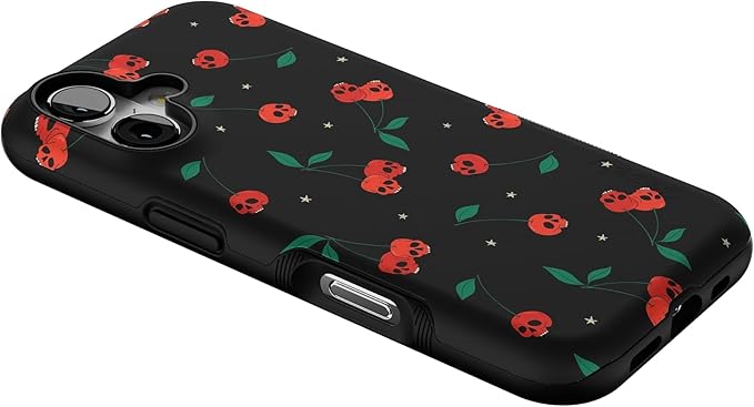 Casely iPhone 17 Case | Sweet Revenge | Cherry Skulls | Bold Protective Design | Compatible with MagSafe