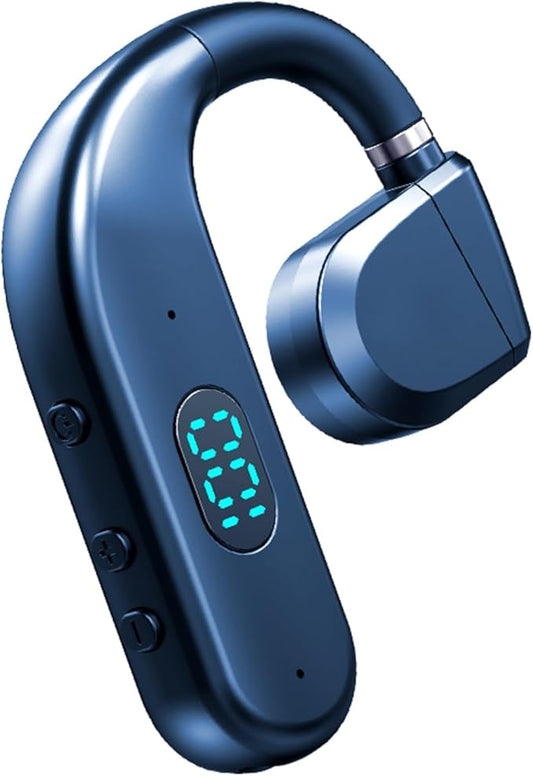 One Ear Headset Open Ear Air-Bone Conduction Headphones Wireless Bluetooth Headset Earpiece with Microphone for Cell Phones 30H Playtime Air-Bone Conducting Ear Piece Earphones for Sports Work