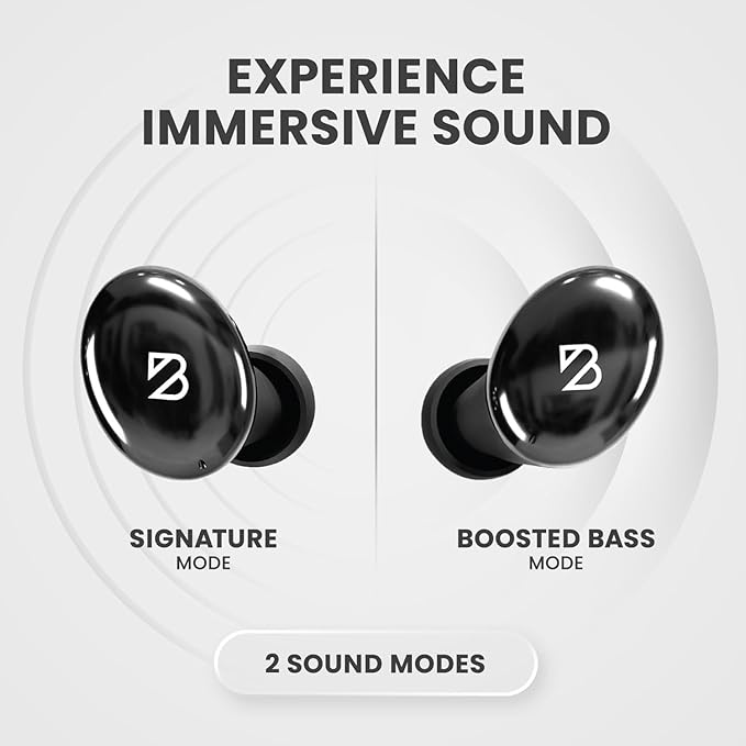 Tempo 30 Wireless Earbuds for Small Ears - Award-Winning Sound, Sweatproof Bluetooth Earbuds, Comfortable Ear Buds for Women, Black Earphones Small Ear Canals, Long Battery Headphones