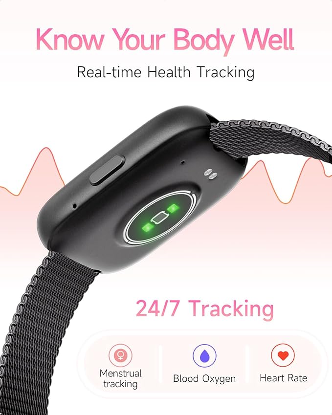 Smart Watch for Women Men, No Phone No APP Needed,1.83" Fitness Tracker Watch with Heart Rate/Step Tracker/Pedometer/Sleep, IP68 Waterproof Metal Smartwatch Compatible iOS Android