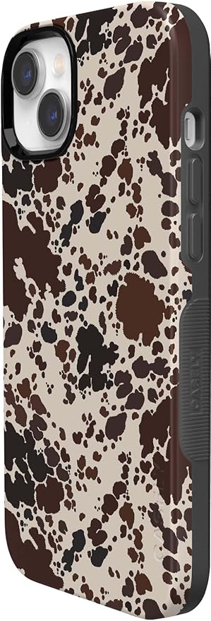 Casely iPhone 14 Case | Cowgirl Envy | Cow Print | Compatible with MagSafe | Bold Protective Design