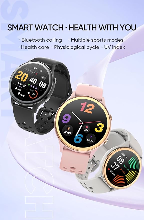 Smart Watches for Women, Fitness Tracker with Heart Rate & SpO2 Monitor, IP67 Waterproof Activity Tracker for Men & Women, Smart Watch for Android Phones and iPhone Compatible (Pink)