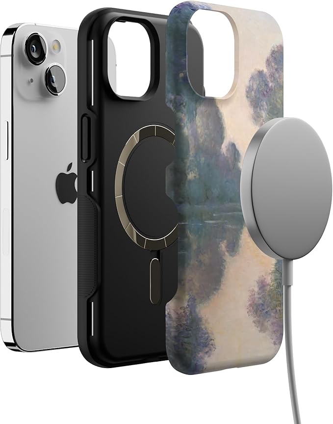 Casely iPhone 14 Case | Monet’s Morning | The Met Museum Collection | Compatible with MagSafe | Bold Protective Design