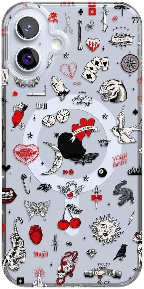 Casely iPhone 17 Case | Not a Phase | Clear Flash Tattoo | Classic Ultra Slim Design | Compatible with MagSafe