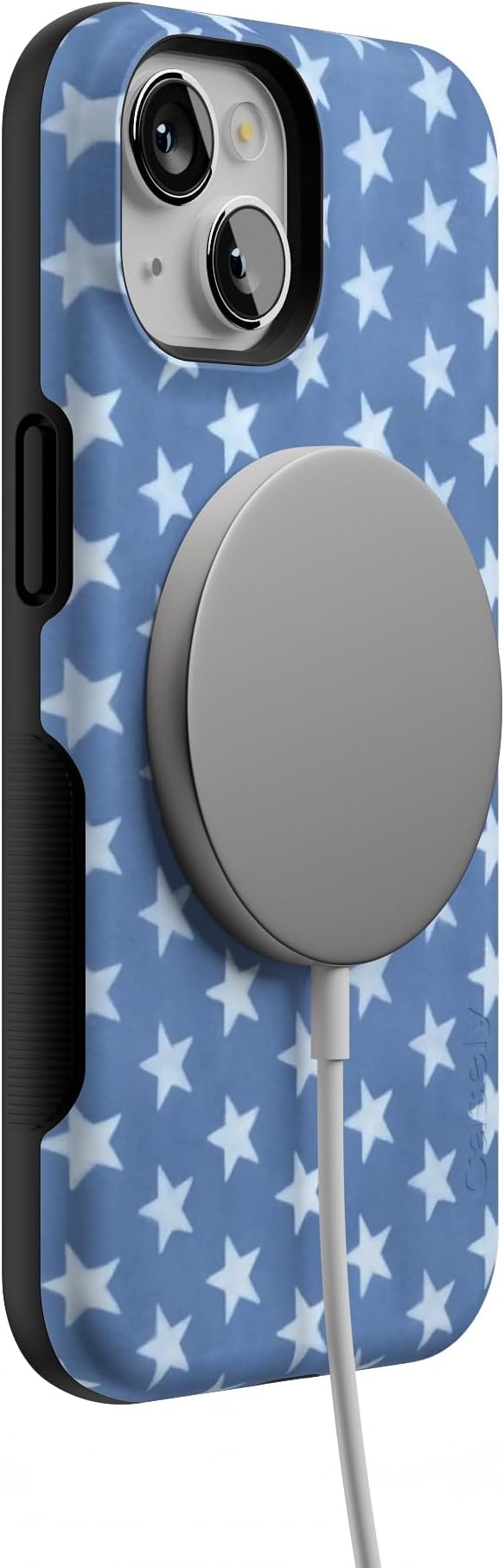 Casely iPhone 14 Case | Coastal Blues | Denim Stars | Compatible with MagSafe | Bold Protective Design