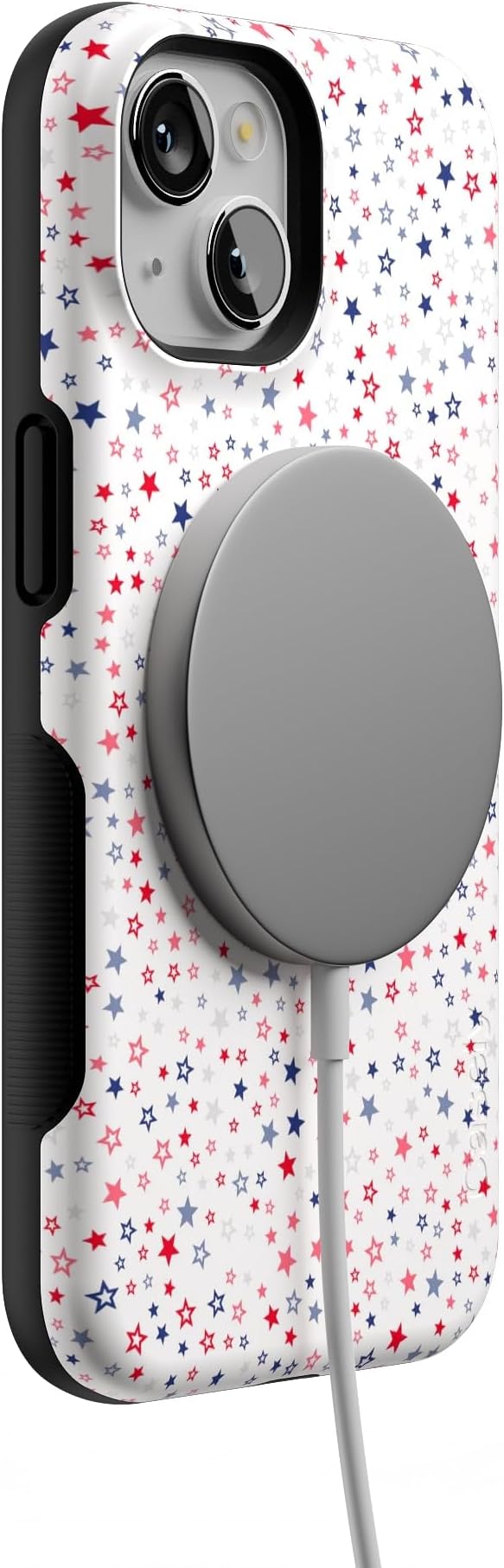 Casely iPhone 14 Case | Seeing Stars | Red, White & Blue | Compatible with MagSafe | Bold Protective Design