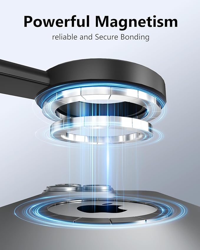 UBeesize Magnetic Tripod for iPhone with Remote, 64’’ Extendable Phone Stand for Video Recording/Vlogging, N52 Strong Holder for iPhone 12-17/Android, Portable Travel Selfie Stick Tripod(Black)