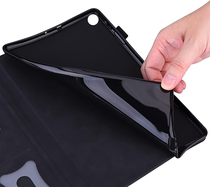 Lenovo Tab M8 / Tab M8 HD LTE/Smart Tab M8 / Tab M8 FHD Case 8.0 Inch Folio Stand Shell Cover Leather Card Holder Lenovo M8 TB-8505F TB-8505X TB-8505FS TB-8705F TB-8705N,Black