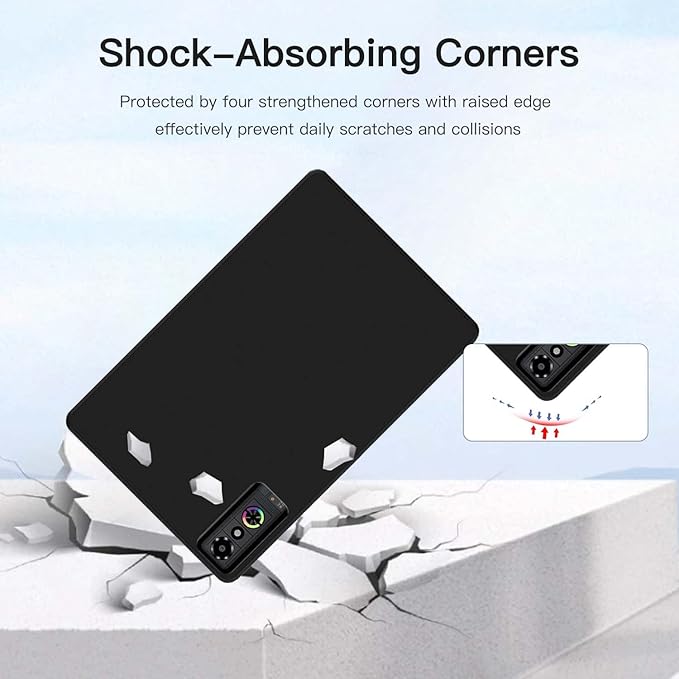 Case Cover for REDMAGIC Astra Gaming Tablet 9.06 inch, Slim Design Matte TPU Soft Protective Cover for ZTE Nubia REDMAGIC Tablet 3 Pro, Anti-Scratch,Shockproof,Black