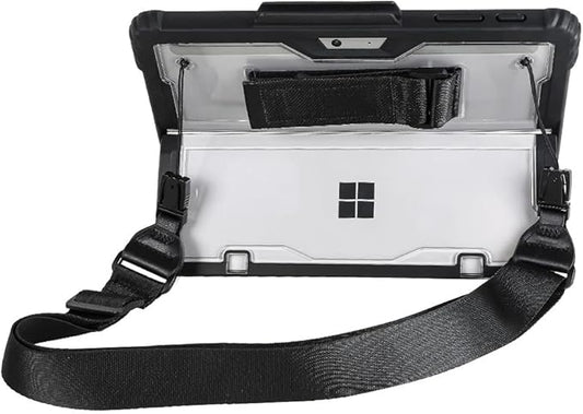 Clear Case for Surface Pro9/Pro10/Pro11 Case 13 inch with Pen Holder, Heavy Duty Shockproof Rugged Case for Surface Pro11/10/9 with Kickstand and Hand/Shoulder Strap