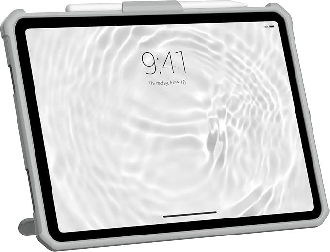 URBAN ARMOR GEAR UAG Designed for iPad 11" A16 11th Gen 2025, 10.9" 10th Gen 2022 Case A3354 A3355 A2696 Protective Folio Cover w/Hand Strap Pencil Holder & Kickstand, Scout Healthcare White/Gray