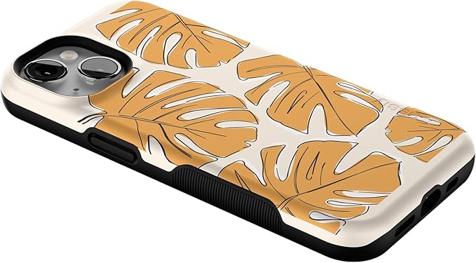 Casely iPhone 14 Case | Island Time | Tropical Leaves Floral | Compatible with MagSafe | Bold Protective Design