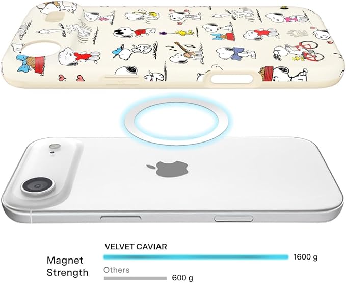 VELVET CAVIAR Case for iPhone 17 Air | Compatible with MagSafe | 10ft Drop Tested | Protective Designer Cases | Snoopy Moods