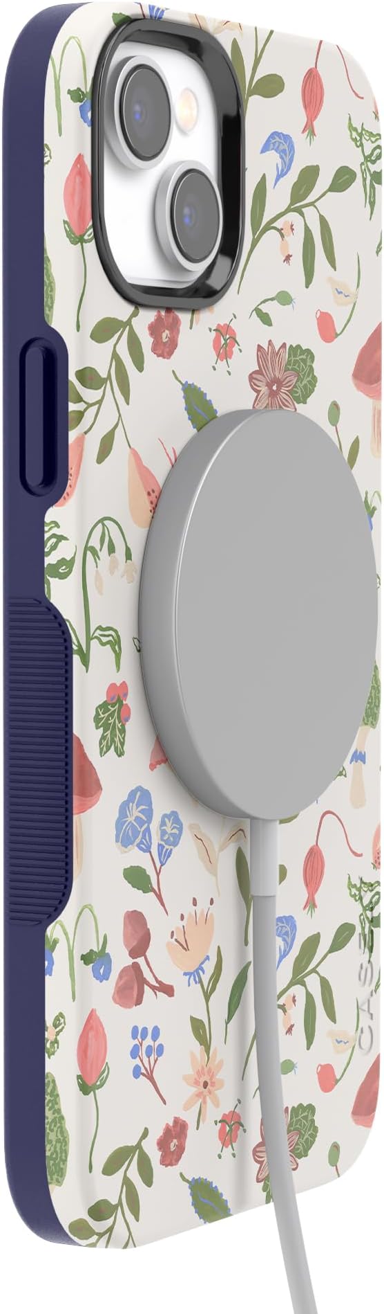 Casely iPhone 14 Case | Garden Party | Mushroom Floral | Compatible with MagSafe | Bold Protective Design