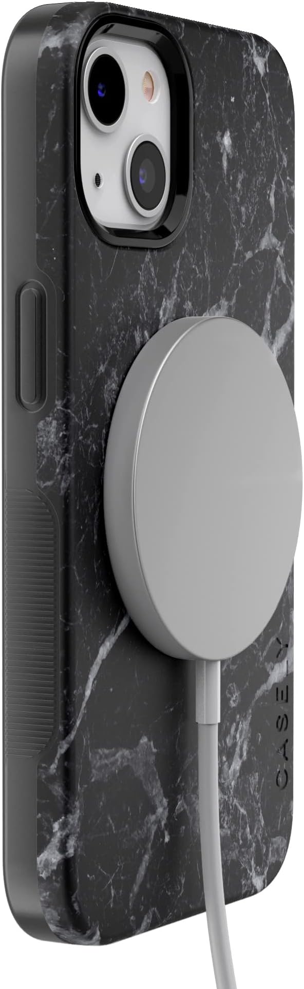Casely iPhone 14 Case | Black Marble | Compatible with MagSafe | Bold Protective Design