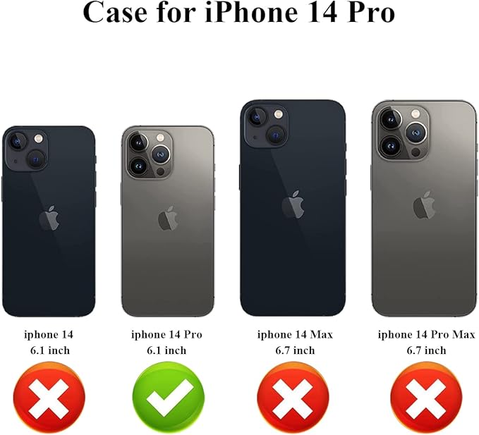 MMHUO for iPhone 14 Pro Case with Card Holder,Premium Leather Magnetic Clasp Flip Case for iPhone 14 Pro Wallet Case for Men Women,Protective Case Phone Case for iPhone 14 Pro,Black