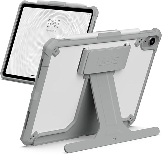 URBAN ARMOR GEAR UAG Designed for iPad 11" A16 11th Gen 2025, 10.9" 10th Gen 2022 Case A3354 A3355 A2696 Protective Folio Cover w/Hand Strap Pencil Holder & Kickstand, Scout Healthcare White/Gray