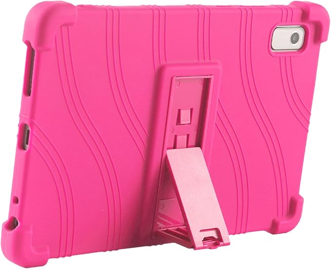 Case for Lenovo Tab M9 Cover 9.0 inch (TB-310FU,2023 Released), Kids Friendly Soft Silicone Adjustable Stand Cover for Lenovo Tab M9 Tablet (Rose)