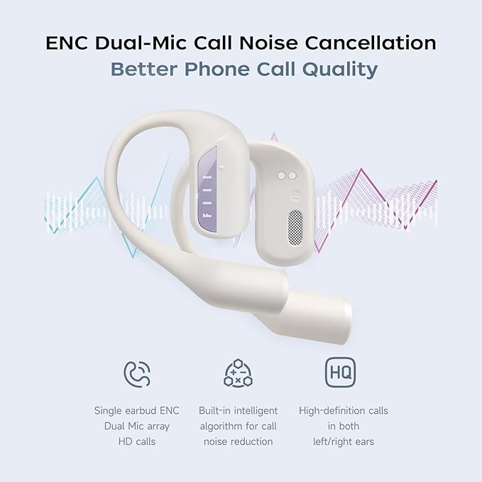 FIIL GS Open Ear Earbuds Wireless Heaphones, Wireless Earbuds with LDAC for Hi-Res Audio, Bluetooth 5.3 and Noise Reduction Earphone,IPX5 Waterproof, Open-Ear Heaphones