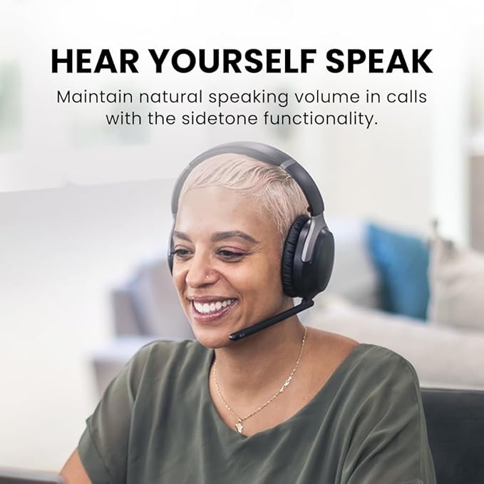 Aria 3 - Bluetooth 5.3 Wireless Headphones with Detachable Noise-Cancelling Mic, Clear Voice for Calls, Great Sound, 55Hrs Playtime, Comfortable Fit for Work & Music