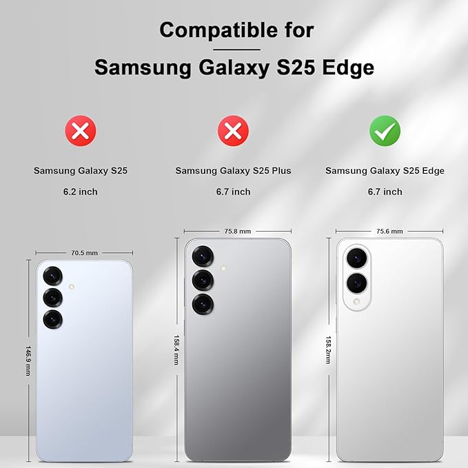 Jasonyu Flip Wallet Case for Samsung Galaxy S25 Edge 5G,Leather Magnetic Folio Cover with Card Holder,Kickstand - TPU Shockproof Durable Protective Phone Case,Black