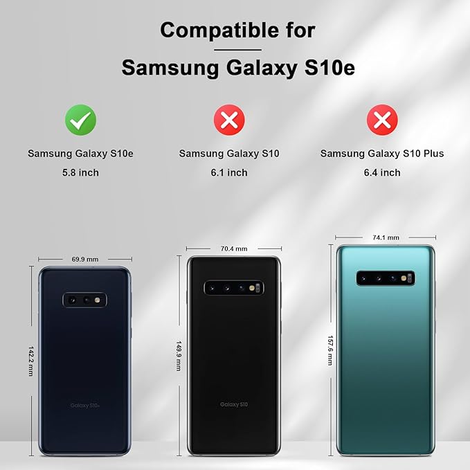 Jasonyu Flip Wallet Case for Samsung Galaxy S10e,Leather Magnetic Folio Cover with Card Holder,Kickstand - TPU Shockproof Durable Protective Phone Case,Black