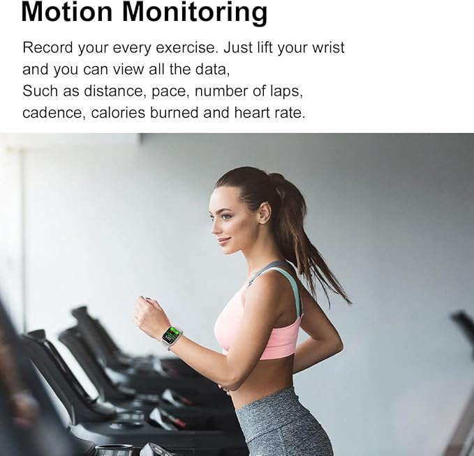 Smart Watch for Men Women Compatible Android iOS iPhone, 2.09" Touch Screen Fitness Tracker Smartwatch with Call/SMS/Sleep Monitor/Pedometer Two Sport Bands (Green)