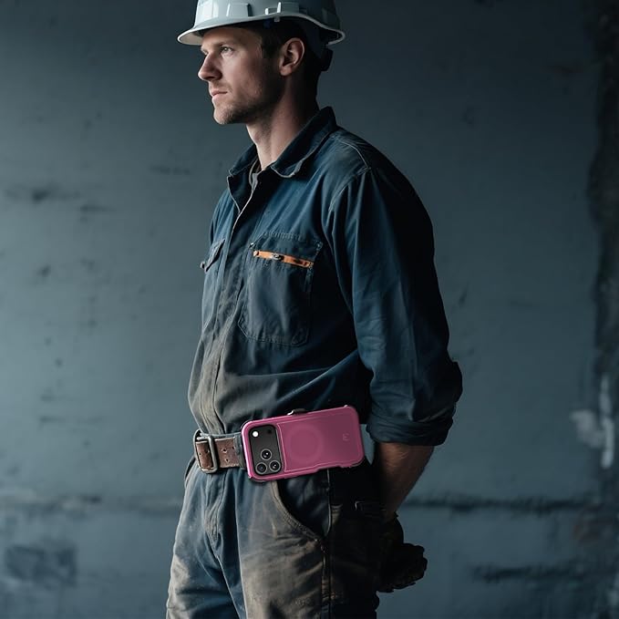 M MYBAT PRO for iPhone 17 Pro Max Case with Belt Clip Holster, Maverick Series 17 Pro Max Case[Compatible with Magsafe] w/Screen Protector,Anti-Drop,with 360°Rotating Kickstand,Heavy Duty Protection