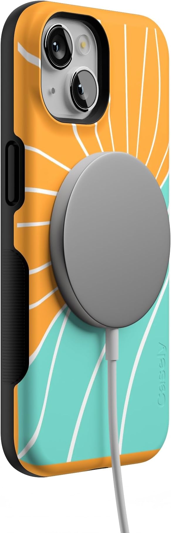 Casely iPhone 14 Case | Waves & Rays | Sunshine | Compatible with MagSafe | Bold Protective Design