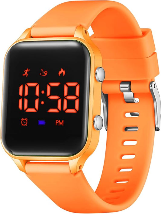 Kids Digital Watches for Boys Girls, Sports Watch with Fitness Tracker, Pedometer, Alarm Clocks, Stopwatch, No App Needed Waterproof Kids Watch, Gift for Teens Student Girls Boys Ages 5-14