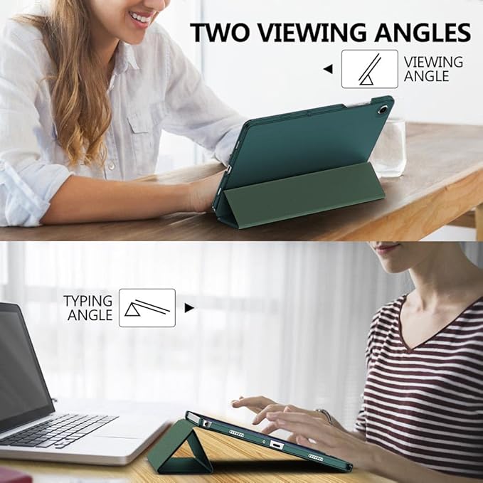 MoKo Case for Galaxy Tab A9+/A9 Plus 11 inch 2023, Slim Stand Protective Smart Cover with Hard PC Translucent Back Shell for Tab A9 Plus Tablet (SM-X210/X216/X218), Auto Wake/Sleep, Midnight Green