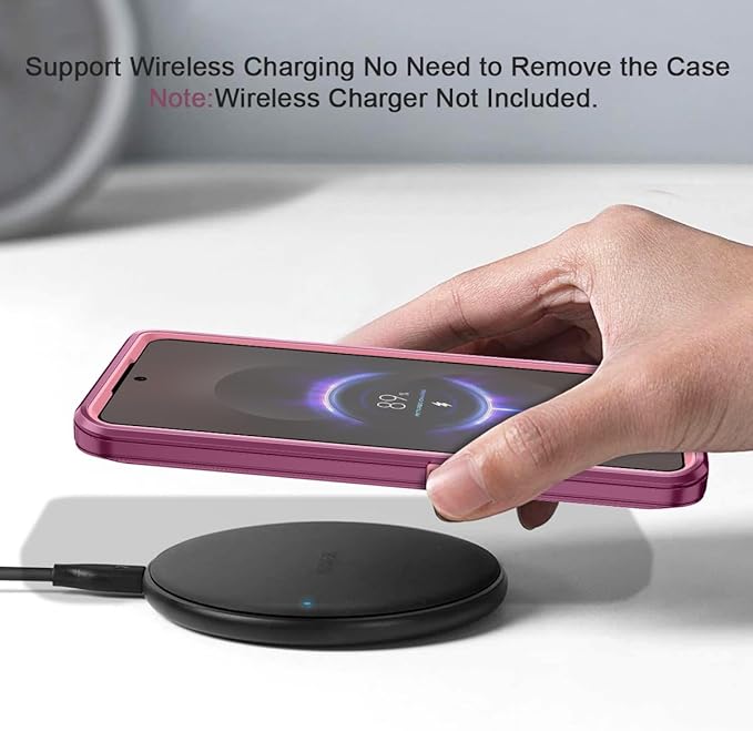 for Samsung Galaxy S25 Edge Case Heavy Duty Protective Shockproof Dropproof 3-Layer Full Body Protection [Without Screen Protector] Tough Rugged Case for Galaxy S25 Edge,Purple/Pink