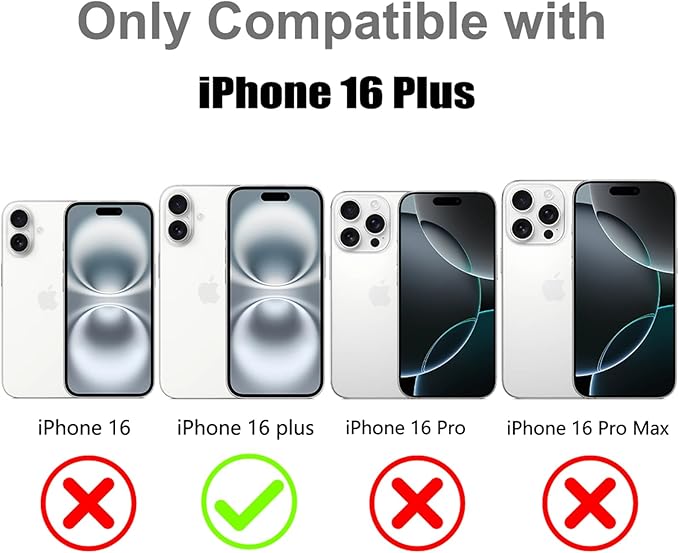 MOWIME Magnetic Case for iPhone 16 Plus [Compatible with Magsafe] [Cute Fashion Fluorescent Design] [1 Screen Protector] Slim Translucent Matte Case for iPhone 16 Plus 6.7" 2024, Purple