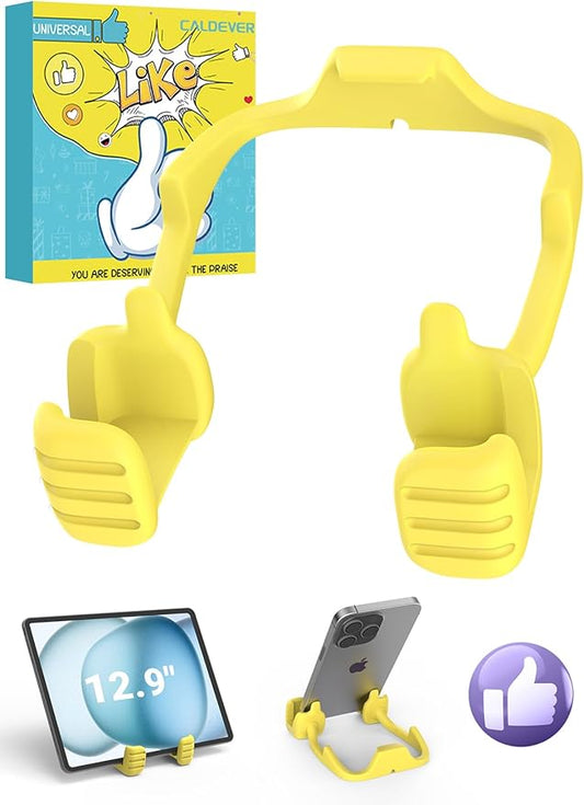 Stocking Stuffers for Teens Boys Girls Kids Tablet Stand for iPad: Universal Compatible Thumbs Up Lazy Cell Phone Stand Holder for Desk Women Men Wife Adults Gifts for Christmas Birthday
