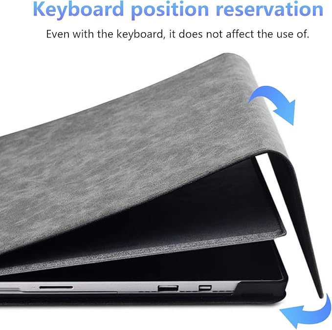 Protective Case for 10-inch Microsoft Surface Go 3/2/1, Multiple Angle Viewing, Slim Lightweight Cover, Stylus Holder, Light Heat Dissation, Compatible with Type Cover Keyboard, Grey