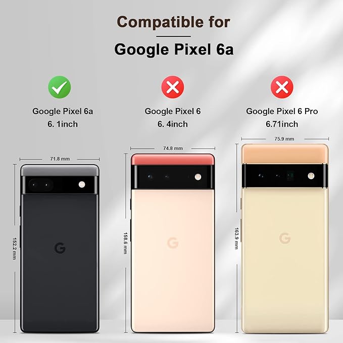 Jasonyu Flip Wallet Case for Google Pixel 6A 5G,Leather Magnetic Folio Cover with Card Holder,Kickstand - TPU Shockproof Durable Protective Phone Case,Brown