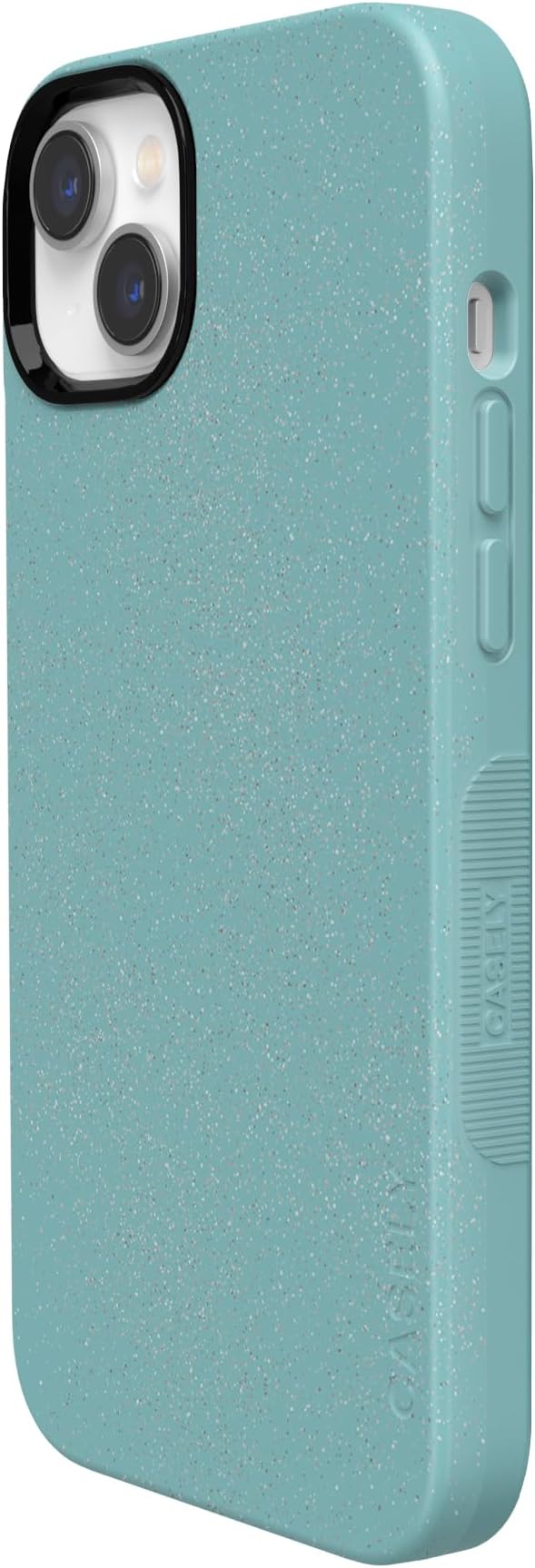 Casely iPhone 14 Case | Aquamarine | Ocean Blue Shimmer Glitter | Bold Protective Design | Compatible with MagSafe