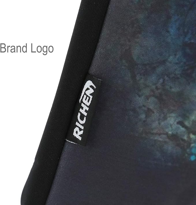 RICHEN 14 15 15.4 15.6 inch Laptop Shoulder Bag Messenger Bag Notebook Handle Sleeve Neoprene Carrying Case with Accessories pocket (14-15.6 inch, Clock & Butterfly)