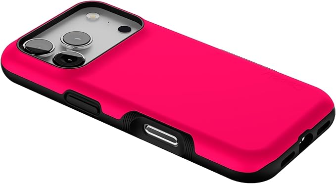 Casely iPhone 17 Pro Case | Think Pink | Solid Neon Pink | Bold Protective Design | Compatible with MagSafe