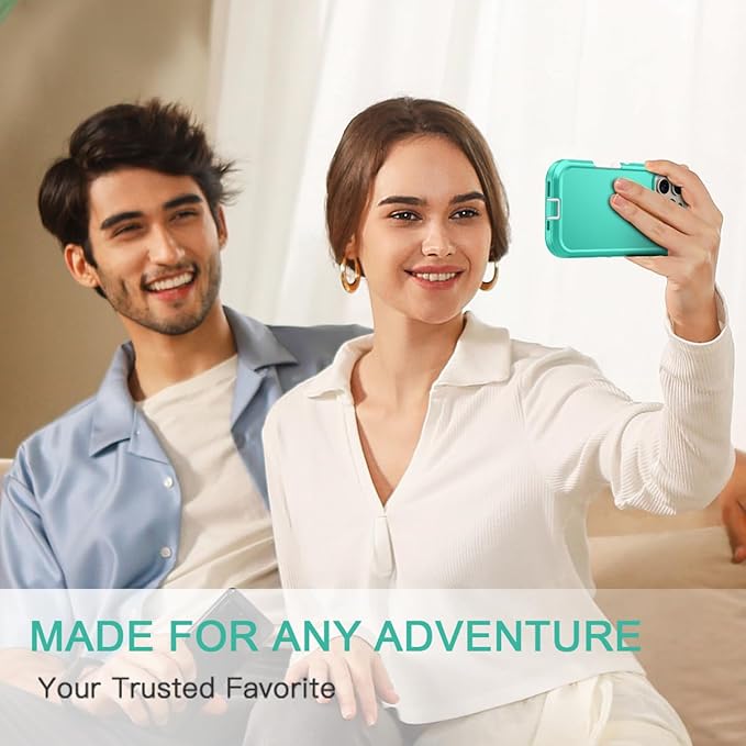 for iPhone 16 Pro Max Case Shockproof Dust/Drop Proof 3-Layer Full Body Protection [Without Screen Protector] Rugged Heavy Duty Cover Case for Apple iPhone 16 Pro Max 6.9" 2024,Teal/White