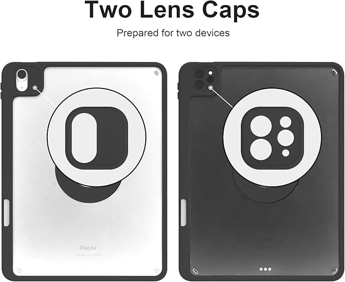 Case for iPad Air 13 Inch M3/M2 2025/2024, iPad Pro 12.9 Inch 6th/5th Generation 2022/2021 with Pencil Holder, Vertical Stand, Detachable Magnetic Trifold Stand Case,Auto Wake/Sleep, Black