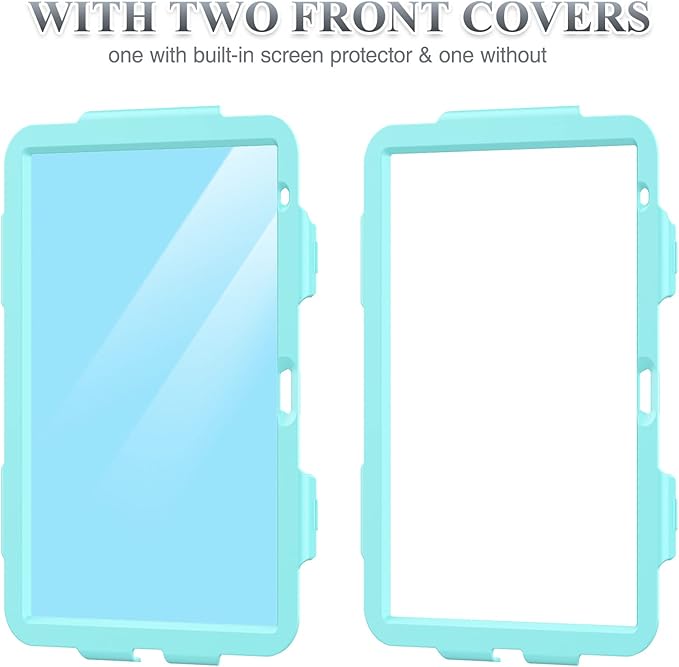 SEYMAC stock Case for iPad (A16) 11th/10th Generation 11''/10.9'' 2025/2022, Full-Body Drop Protection Case with Screen Protector &360° Rotate Hand Strap/Stand, Brightblue+Black