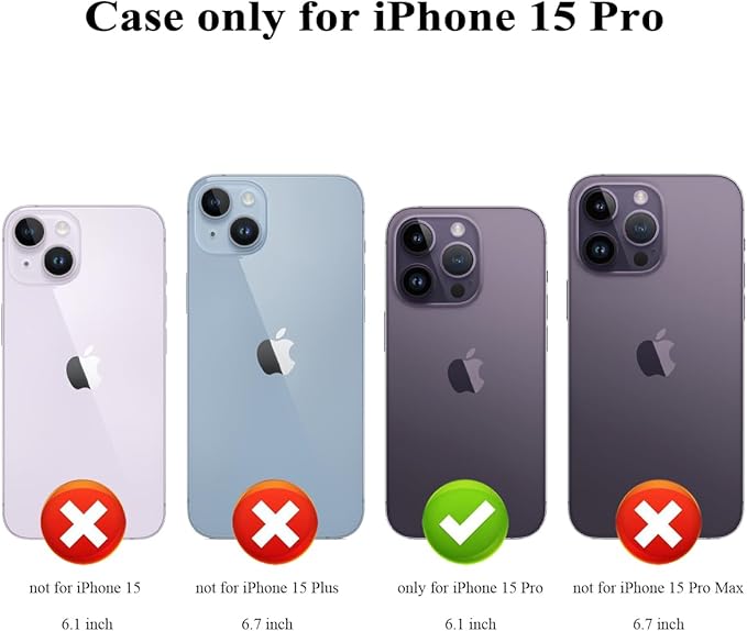 MMHUO for iPhone 15 Pro Case with Card Holder,Flower Magnetic Buttons Protective Wallet Case for Women for iPhone 15 Pro,Mint