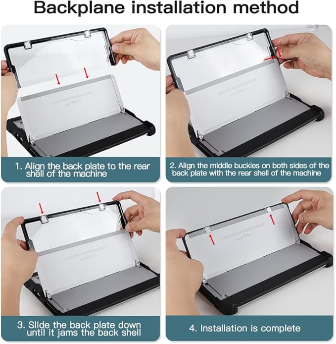 Clear Case for Surface Pro 8 13 inch with Pen Holder, Heavy Duty Shockproof Military-Grade Rugged Case for Surface Pro8 with Kickstand and Hand/Shoulder Strap