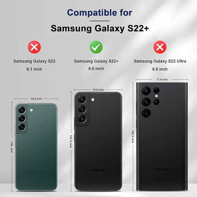 Jasonyu Flip Wallet Case for Samsung Galaxy S22 Plus,Leather Magnetic Folio Cover with Card Holder,Kickstand - TPU Shockproof Durable Protective Phone Case,Blue