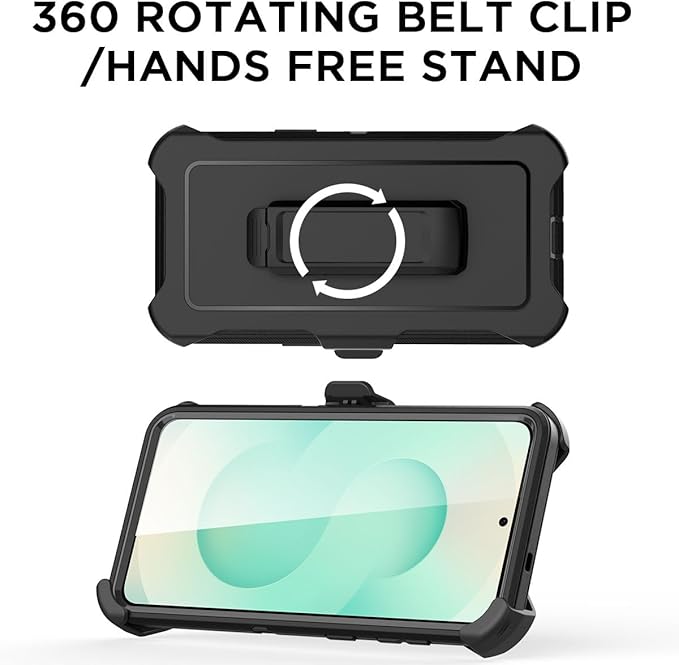 AICase Belt-Clip Holster Case for Samsung Galaxy S25 Edge 6.65",Heavy Duty Drop Protection Full Body Rugged Shockproof/Drop Proof/DustProof Military Grade Tough Durable Cover for S25 Edge 2025